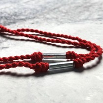 Authentic Thai Buddha jewelry Ruskin leather hand rope anklet Thai red rope Buddha hand necklace