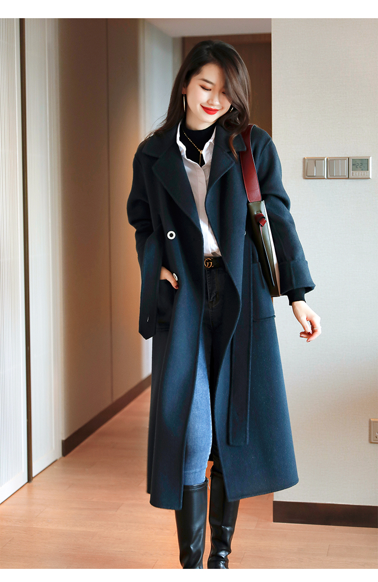 MAJE kara Inn temperament 100 hitch, great coat 2020 autumn winter new pure wool medium long version coat female