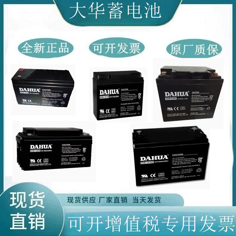 Dahua Battery 12V7Ah12A24A26A38A40A55A65A100Ahupseps for Dc Panel and Server Room Use