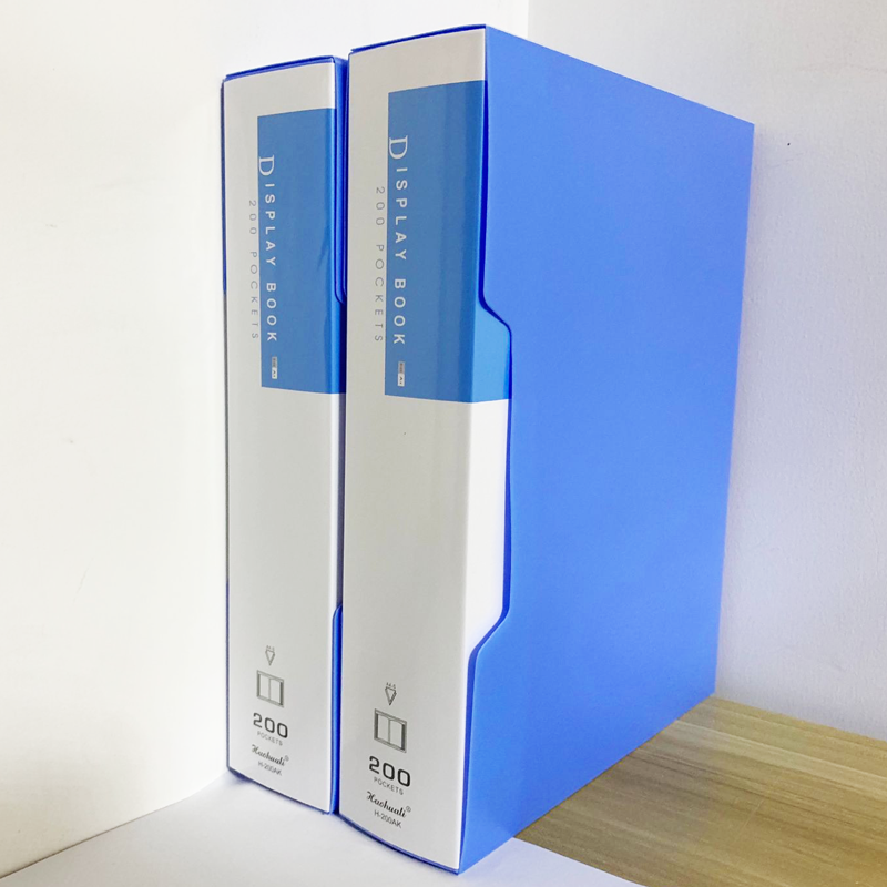 200-page folder transparent information book multi-page transparent folder file bag multi-layer flip test paper folder binder storage bag file bag collection book A4 information book 200 pages