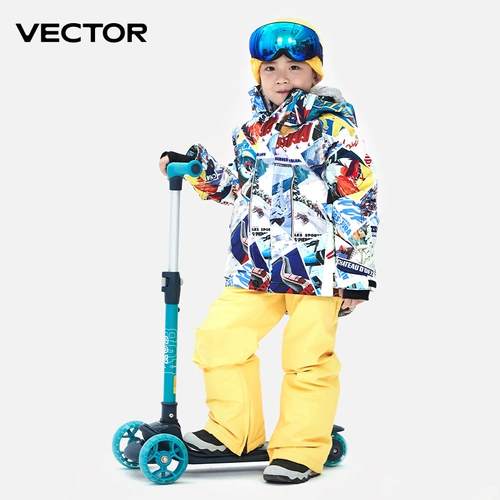 Детский лыжный лыжный костюм подходит для мужчин и женщин, водонепроницаемая куртка, ветрозащитный комплект