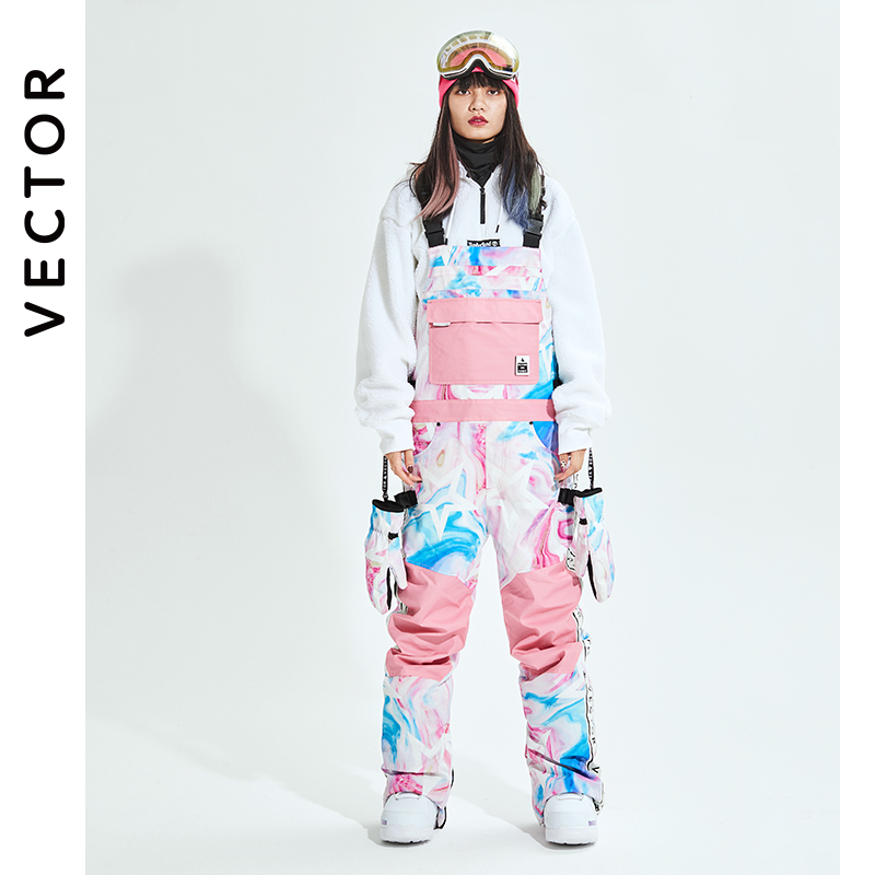 VECTOR Ski Pants Woman Complex Ski Bowl Ski Equipment Wind Prevention and Heating Fashion in Strap Pants