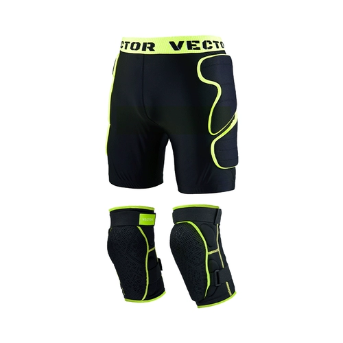 Детское лыжное защитное снаряжение, наколенники, комплект, штаны, защита при падении