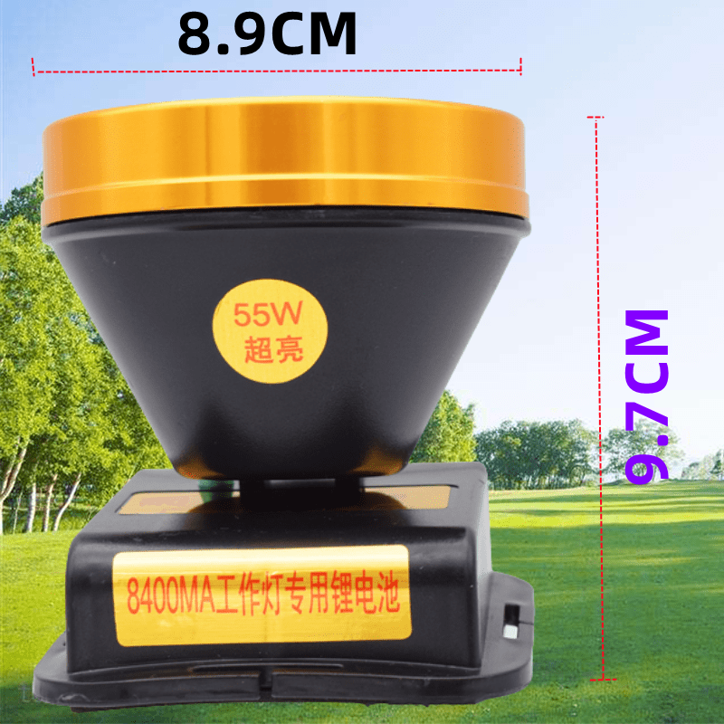 Rain light 999 ultra bright 55W waterproof rechargeable lithium battery wearing light fishing head lamp outdoor home safety lamp