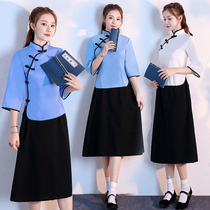 Republic of China womens vintage retro May 4th Youth student dress Zhongshan chorus performance dress graduation class uniform dance costume