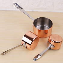 Japanese stainless steel milk pot steak sauce pot cooking hand pot teppanyaki sauce cup boiled sugar macaron pot