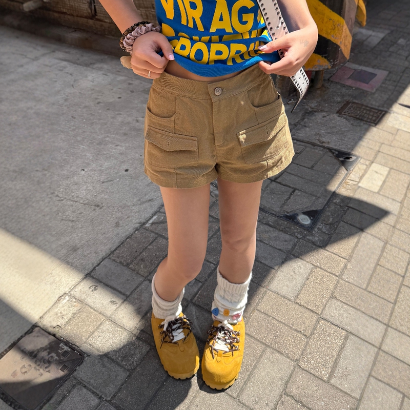 X Is Not a Good Person American Retro Summer Hot Pants Cargo Shorts for Women with a Sense of Design, Millennial Style, Versatile Hot Girl Pants X Is Not a Good Person American Retro Summer Hot Pants Cargo Shorts for Women with a Sense of Design, Millennial Style, Versatile Hot Girl Pants