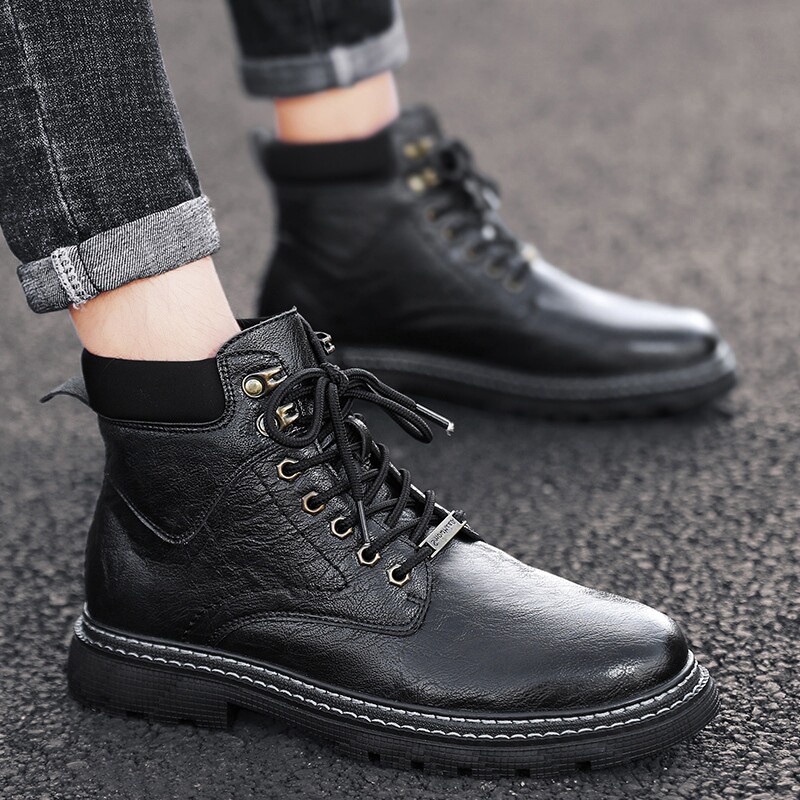 Tide Cards High Cylinder Martin Boots Man 2022 New Korean version Tennis Red Short Boot Inn Wind Cavet 100 Lap Tooling Boots Men's Shoes