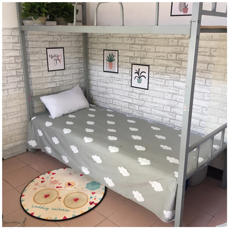 giường tầng duy nhất trên khăn bông và khăn bông ký túc xá sinh viên độc thân mảnh 1.2 * 2 Mitt giá vận chuyển - Khăn trải giường ga giường everon giảm giá