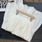 Элегантный темперамент Laiser Tiansi Light and Flount Pit Strip Press Press-Pleate Texture Cake Средняя версия A-Line Юбка