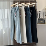 Летние ретро джинсы, штаны, штаны-клёш, подходит для подростков, по фигуре