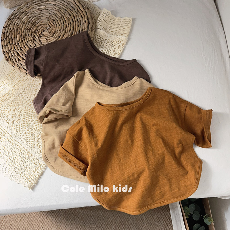 Forest Style Children's Short-Sleeve T-Shirt for Boys and Girls, Half-Sleeve 2026 New Bamboo Cotton Girls' and Boys' Summer Baby Tops
