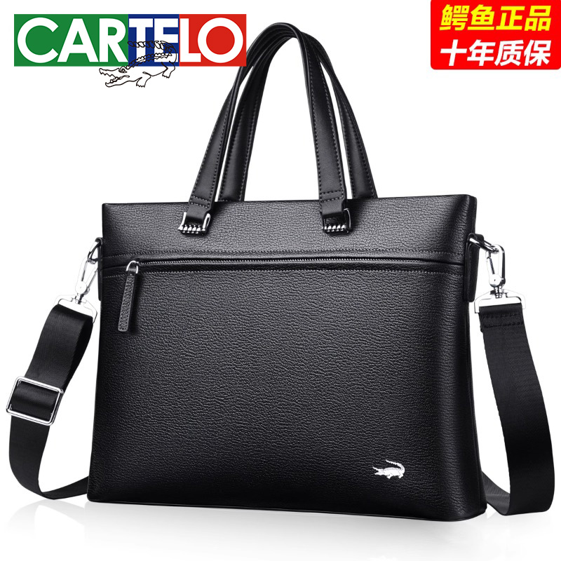 Crocodile Genuine Leather Men Bag Handbag men's handbag Single shoulder bag Inclined Satchel Bag Business Bull Leather Bag Briefcase Backpack Tide-Taobao