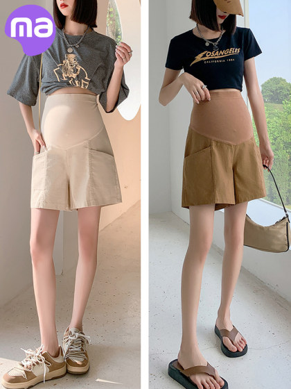 孕妇短裤女夏季薄款外穿孕妇裤子五分裤夏天安全裤休闲打底裤夏装