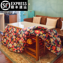 Bake fire rack 1 2 m rectangular fire table household solid wood grill multi-function folding winter heating table