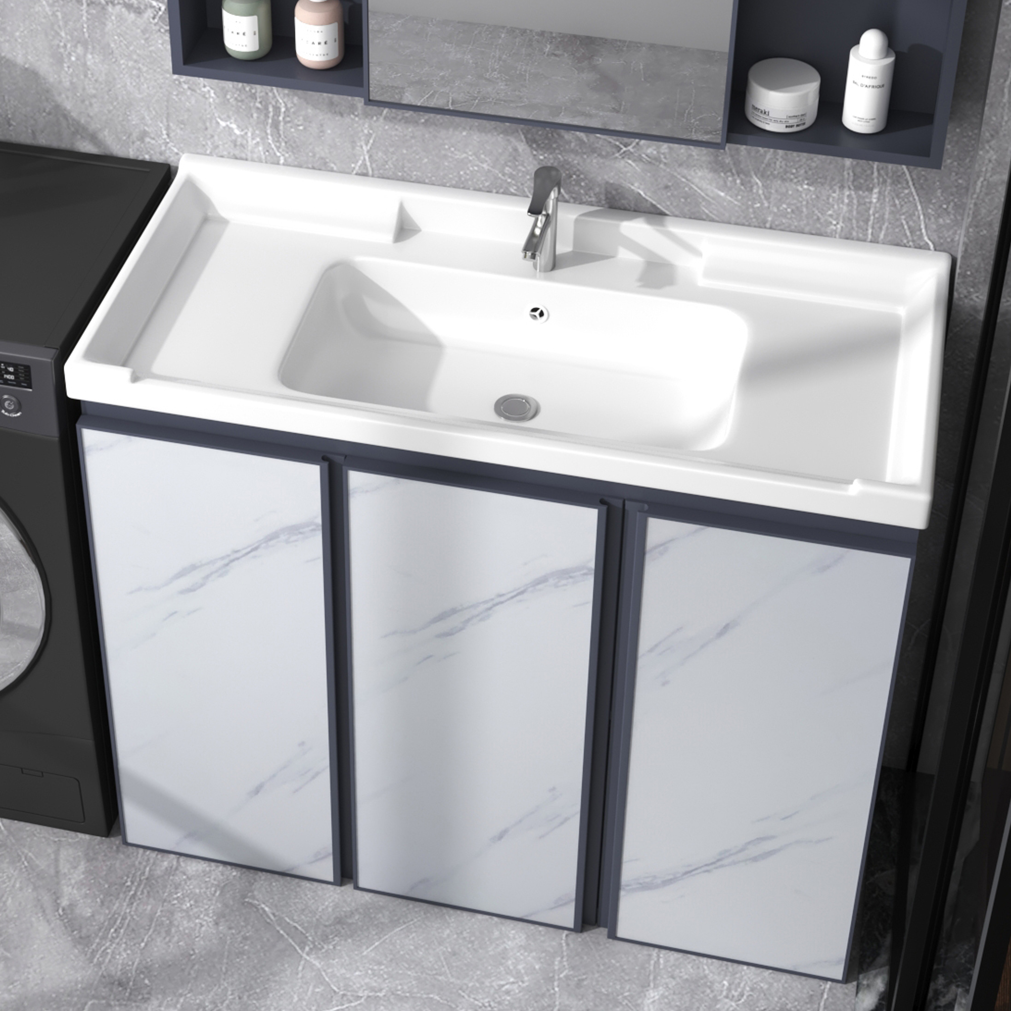 Powder room floor-to-ceiling washbasin balcony washbasin cabinet combination washbasin ceramic one basin bathroom cabinet
