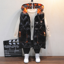 Boys waistcoat autumn winter 2021 new children with long down cotton clothing Baby waistcoat Waistcoat Thickened