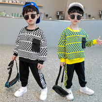 Boy Spring Clothing Suit Handsome Spring Autumn Children Clothes Spring Ocean Gas Trendy Sportswear Casual 2022 New