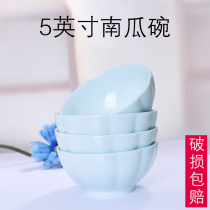 6 10 large rice bowl household ceramic bowl thickening package pumpkin simple creative soup bowl