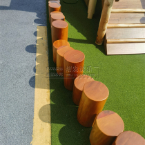 Kindergarten wooden plum blossom pile Huanghuali imported walking pier sensory balance beam outdoor Finnish wooden walking plum blossom pier