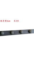 Antique Chinese gate iron bar Flat bar Villa garden gate flower nail pressure bar Ancient door with black bubble nail iron bar