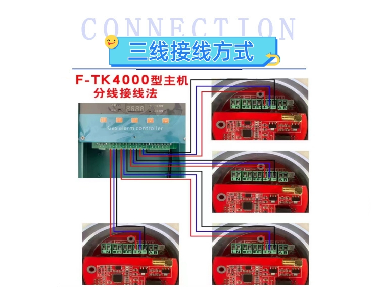 Máy dò nồng độ khí carbon dioxide công nghiệp báo động rò rỉ nitơ và khí argon Đầu dò âm thanh và ánh sáng vượt quá oxy