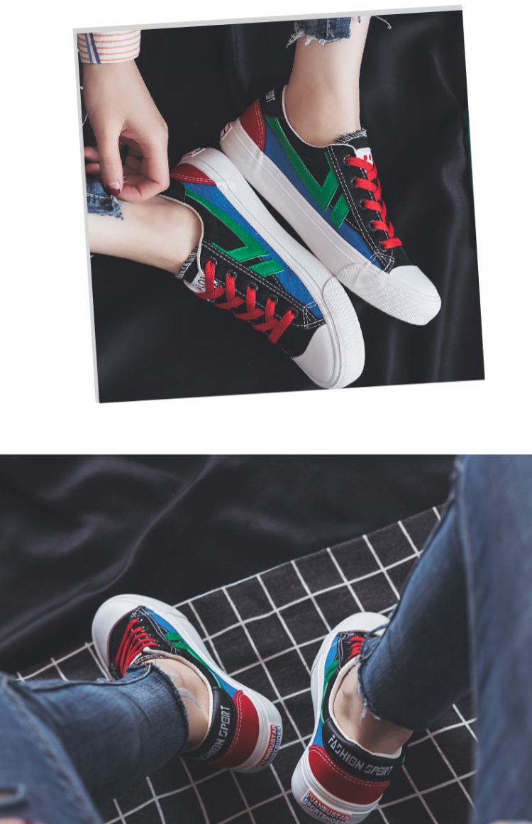 Xia 2018 giày vải gai dầu nữ sinh viên phiên bản Hàn Quốc của Harajuku ulzzang retro cổng gió chic nhỏ màu trắng hoang dã giầy anta nữ