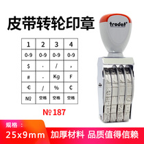0-9 adjustable small supermarket label mobile phone price seal 4 wheel adjustable digital chapter carton code seal