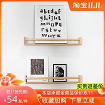 Nagu Nakko simple solid wood shelf living room wall Wall Wall shelf partition storage rack