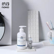 Nakko Diatom mud eco-friendly soap tray Non-slip checkered soap drain soap rack Toilet shelf