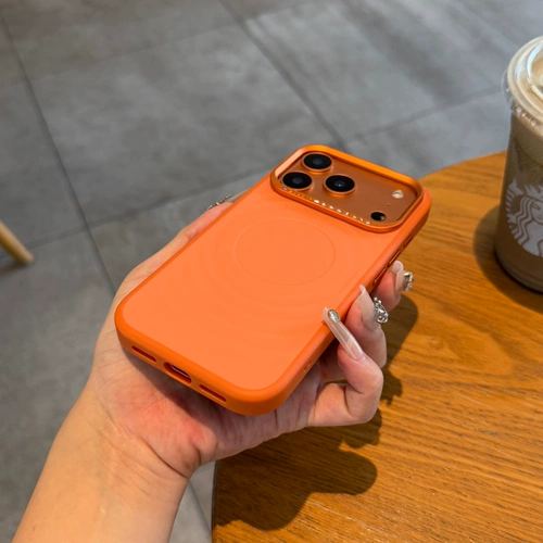 Apple, оранжевый совместимый iPhone 16, мобильный телефон, защитный чехол, iPhone17 Pro, защитная сумка, iphone, 17promax, изысканный стиль, простой и элегантный дизайн, защита при падении
