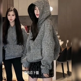 Плетеная демисезонная толстовка с капюшоном, в стиле Шанель, увеличенная толщина, премиум класс