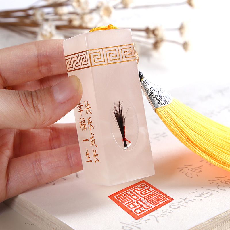 Fetal hair souvenir diy homemade fetal hair stamp umbilical cord stamp baby newborn baby born fetal hair navel collection