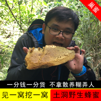 Wild soil honey natural pure farmhouse self-produced authentic old nest honey bee nest honey chewing Box 500g