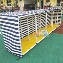  New kindergarten childrens outdoor pipeline large rainproof cloth waterproof cloth toy storage rack combination cabinet can be customized