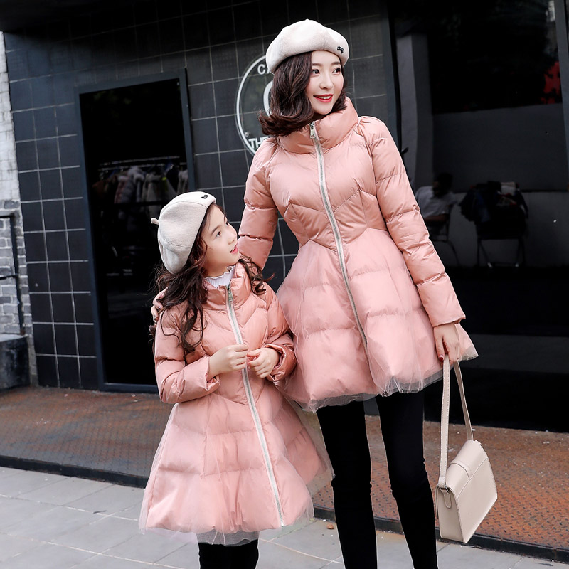 Parent-child winter clothing mother and daughter foreign school cotton coat jacket different winter cotton clothes 2021 new trend net red fashion