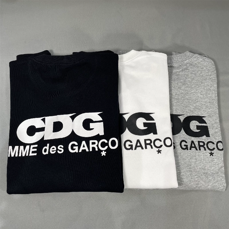 HCHCDG High Street автономная CDG слоган обратная буква принт круглый воротник свитшот мужчины и женщины одинаковый толстовка