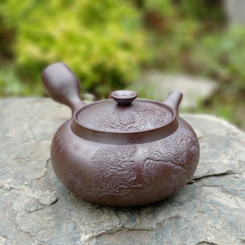 日本手工萬古燒紫泥急須茶壺清水醉月復古茶具-Taobao-Tmall