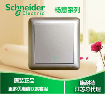 Schneider switch socket Changyi series gold 86 type switch panel one open multi-control three-control mid-way switch