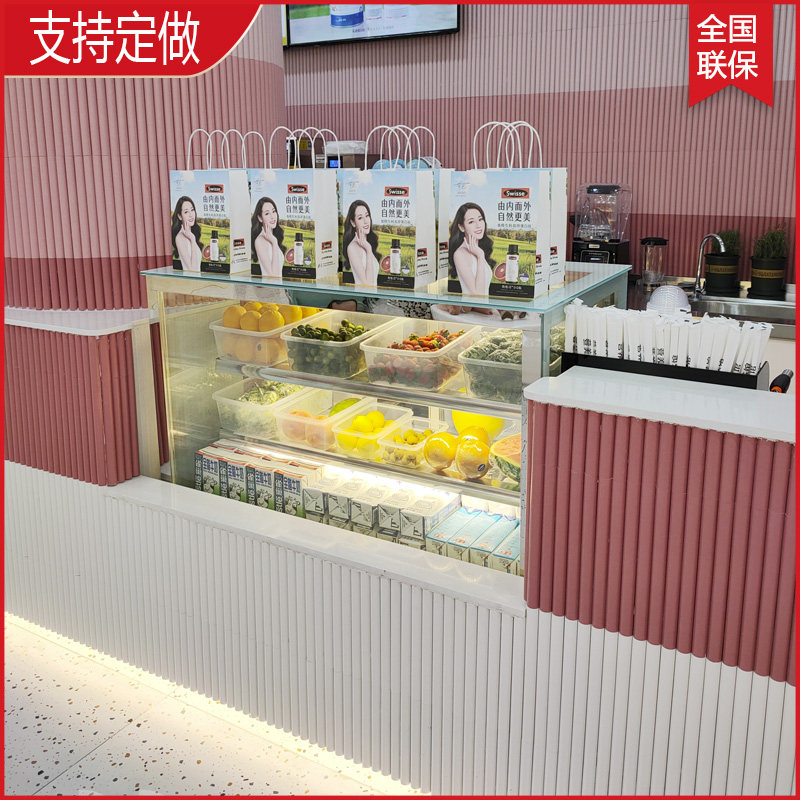 Right Angle Cake Milk Tea Shop Desktop Refrigerated Display Case Cooked Food Commercial Refreshing Dessert West Point Mousse Fruits Air-cooled