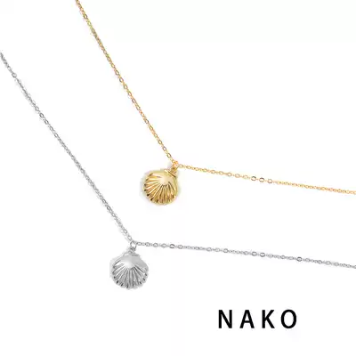 s925 sterling silver shell necklace choker niche design sense simple pendant temperament everyday