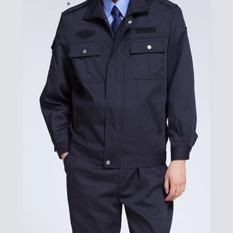 Jacket coat spring and autumn duty uniform long-sleeved security overalls suit men's autumn and winter thickening security uniform women's