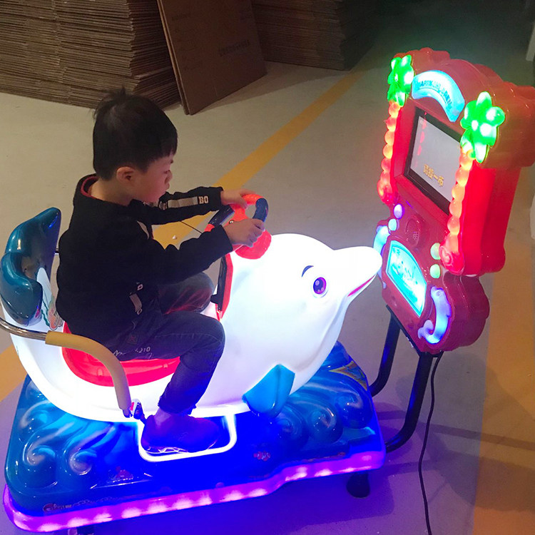 Shaking car 2022 new children's electric coin-operated car home mp5 dolphin supermarket entrance commercial Yaoyao car