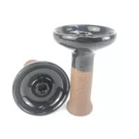 Черный Керамический коптильня со средним отверстием.