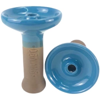 Синий Керамический коптильня со средним отверстием.