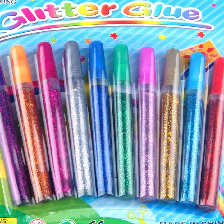 10 Fitted Gold Spring Onion Glue Kindergarten Handmade Items Flash Gel Dime Pearlized Chalk Bright Powder Glue to Flowers Color