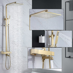 Bittan golden constant shower suite bathroom head rain leaching header northern European gold shower