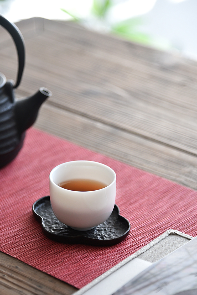 Hong bo need dehua white porcelain teacup jade porcelain sample tea cup individual cup of kung fu tea set single cup tea master CPU