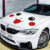 Симпатичная передняя обложка засмеялась наклейка на лицевая машина Pikachu персонализированная мультипликационная машина наклейка на стикерек