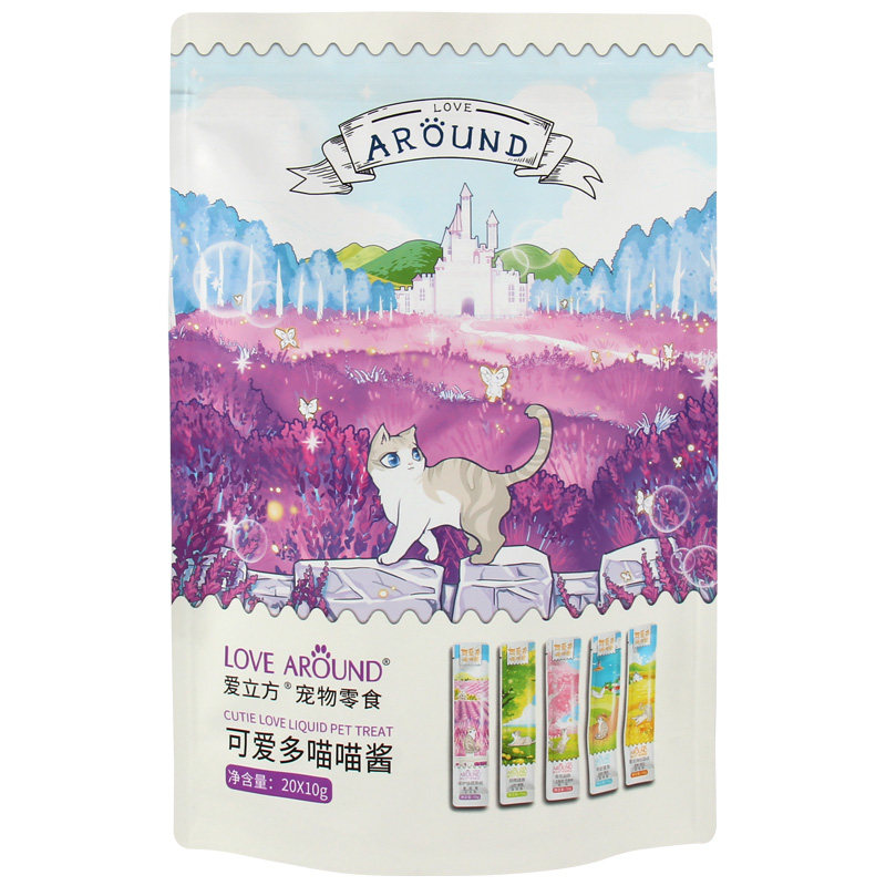 Love Cube Meow Meow Sauce Cat Bars Cat Food Lavender Packaging 10g*20 Bars 5 Flavor Contact Customer Service Offer